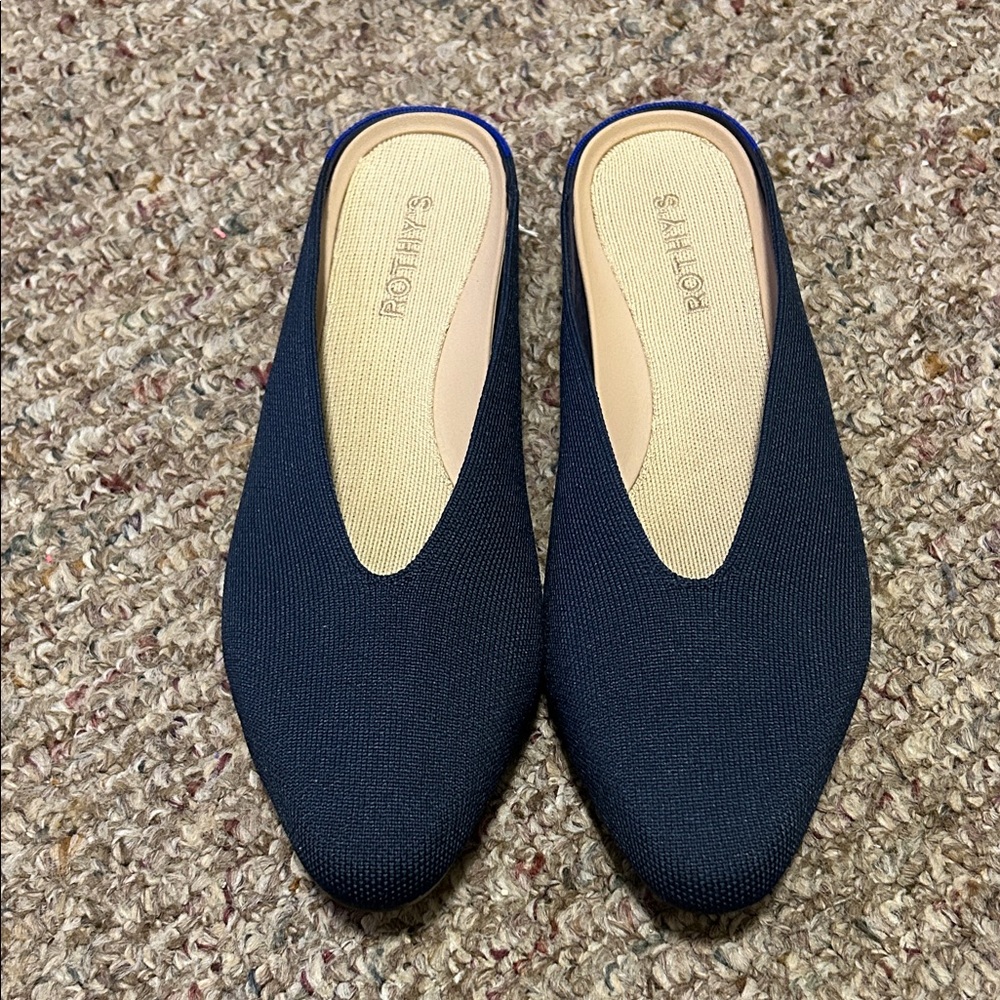 Rothy's Navy Blue Mules